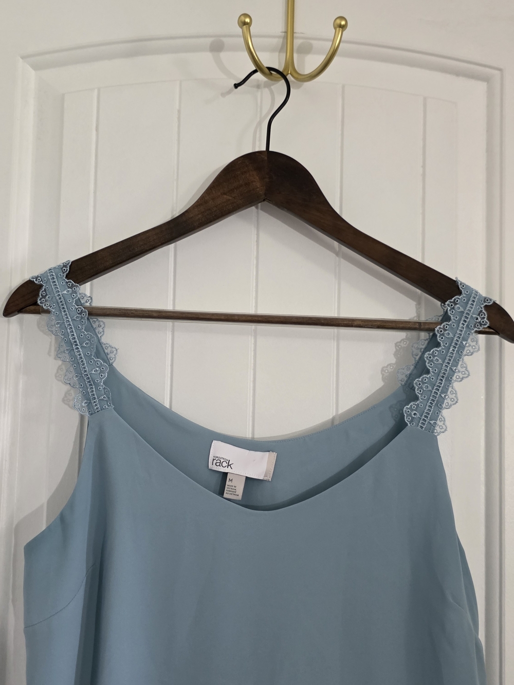 Nordstrom Rack Blue Lace Strap Camisole Tank Top Size MD - Picture 6 of 9